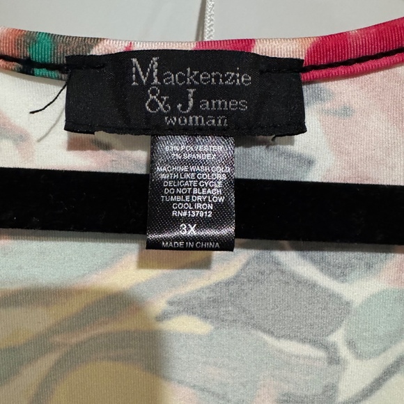 Mackenzie & James Woman 3X Floral Draped Dress – Vibrant - Picture 5 of 7